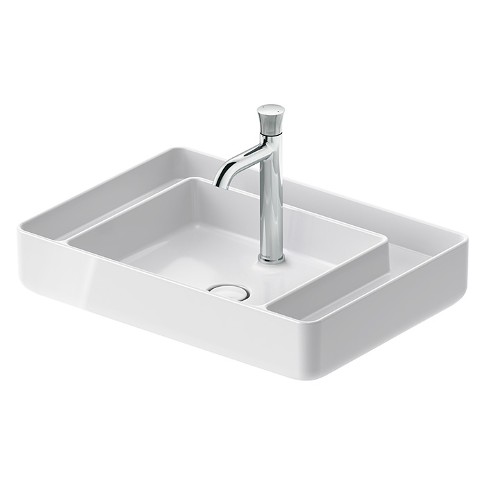 Duravit Bento Starck Box Раковина накладная 65х46см, с 1 отв., HygieneGlaze, цвет: белый глянцевый