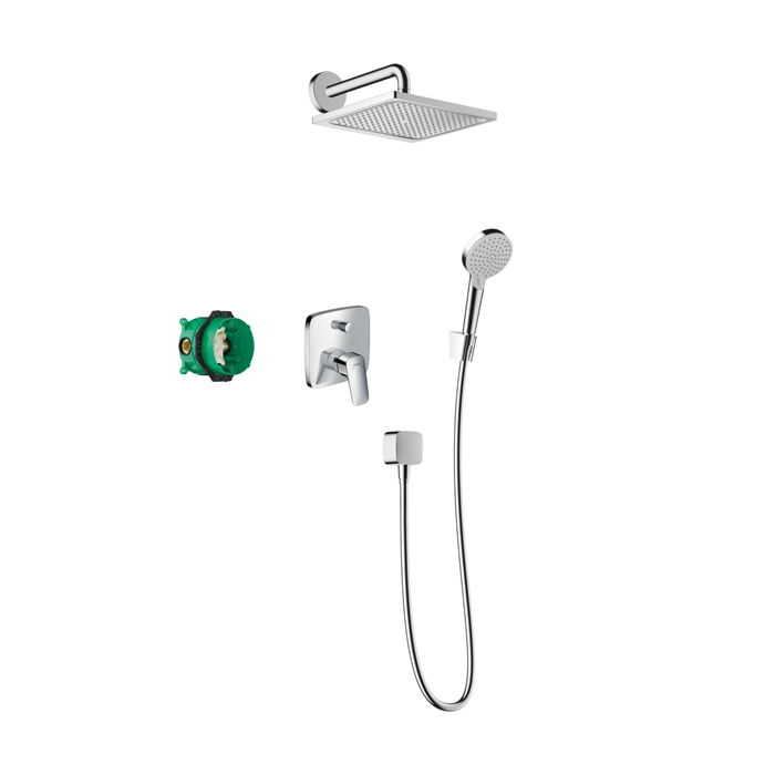 Hansgrohe Crometta E/Logis Душевой комплект с однорычажным смесителем Logis, цвет: хром 