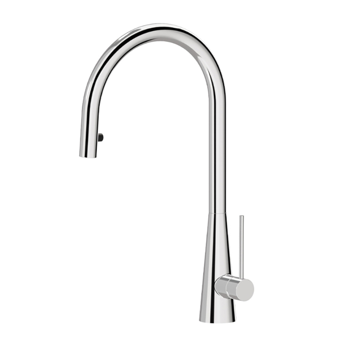 Newform Ycon Смеситель для кухни, 1 отв., с выдвижным изливом, цвет: хром