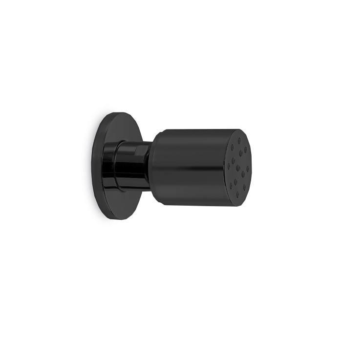 Newform Body Jets Форсунка с шарнирной боковой струей, с закругленной панелью, цвет: черный матовый