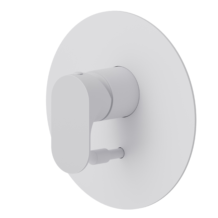 Newform Linfa II Смеситель для душа, встраиваемый, авто переключатель на 2 потока, внешняя часть, цвет: белый матовый