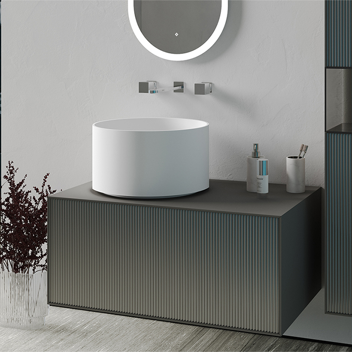 Salini Armonia Зеркало для ванны 45х158.5х2.5см., фоновая и фронтальная подсветка 3в1, сенсорный выключатель, крепления, без подогрева