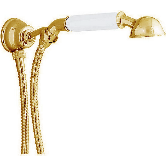 CISAL Arcana Toscana Душевой гарнитур:ручная лейка,шланг 120 см,вывод с держателем, цвет: золото 