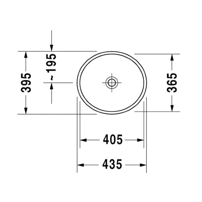 Duravit Starck 2 Раковина 44х40см., накладная, без отв., без перелива, цвет: белый