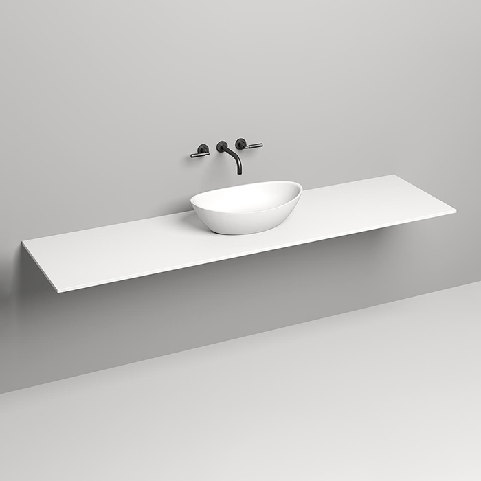 Salini Столешница 200х50х1.5 cм, из материалв S-Stone, цвет: белый матовый