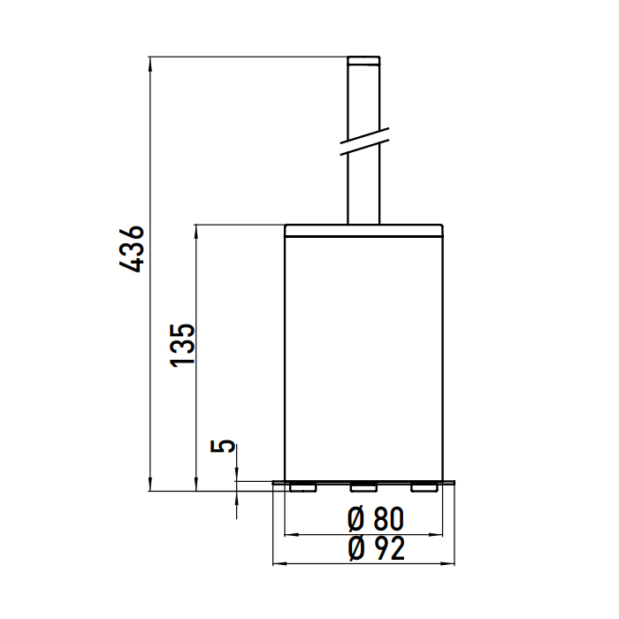 EMCO System2 Туалетный ершик, напольный, цвет: хром