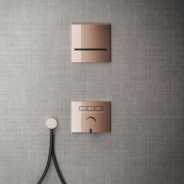 Gessi Hi-Fi Смеситель для душа, с включением до 3 источников одновременно, внешняя часть, цвет: Copper PVD