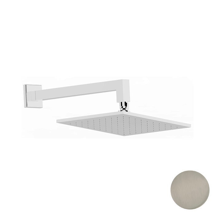 Cisal Shower Верхний душ 25х25см., с настенным держателем  L34см., цвет: Nichel Spazzolato