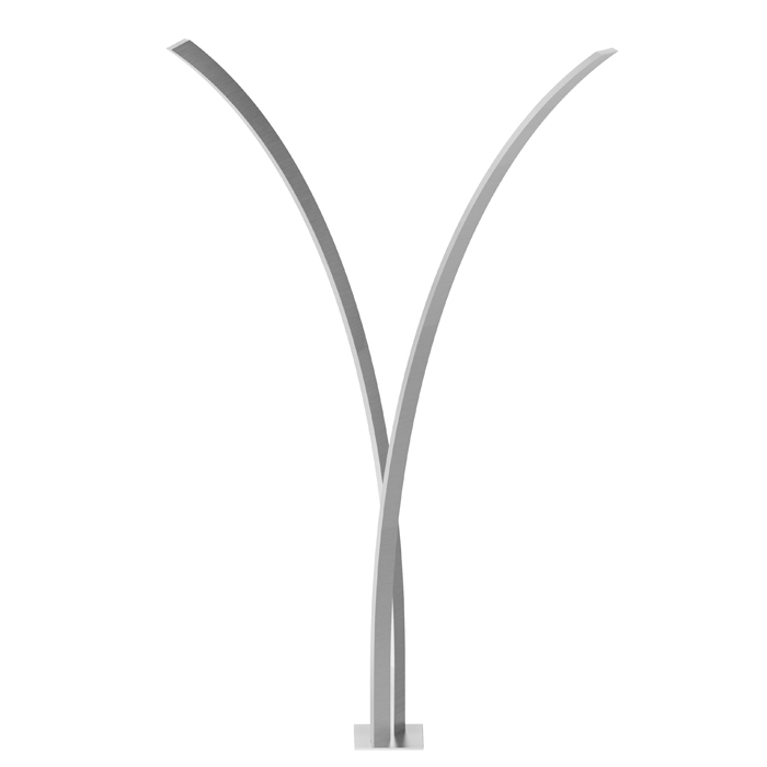 Newform Outdoor Душевая стойка, напольная, двойная, для внутреннего/наружнего применения, внешняя часть, цвет: нержавеющая сталь