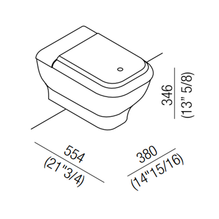 Agape Memory Унитаз подвесной 38x55.4x34.6 см, цвет: белый