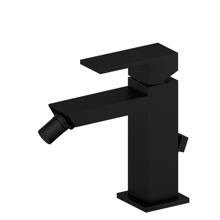Newform Ergo Q Смеситель для биде, 1 отв., с донным клапаном, цвет: черный матовый