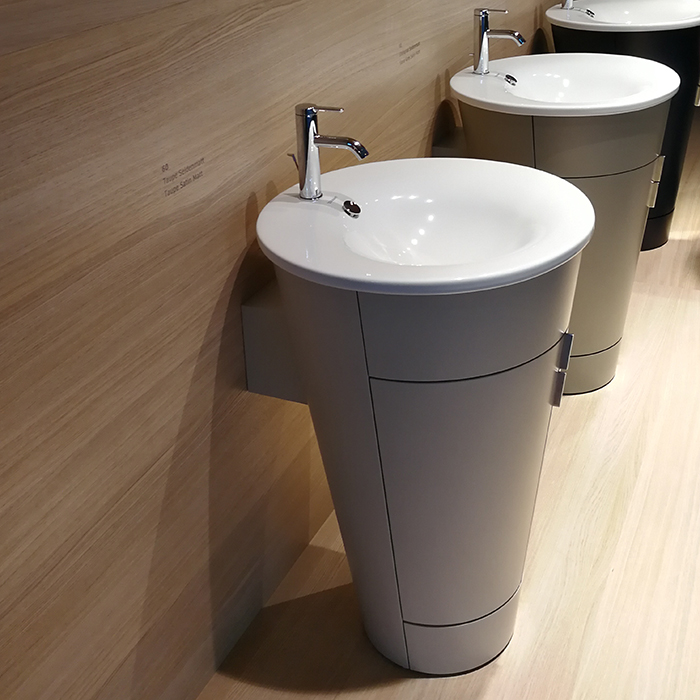 Duravit Starck 1 Тумба напольная 60x56xh82.5см, с раковиной  подсветка LED, цвет: taupe satin matt