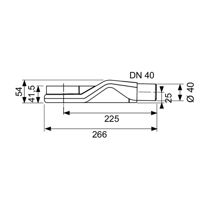 TECE drainline, сифон, 0,5 л/c, DN 40, выход вбок, высота монтажа от нижнего края сифона до верхнего края слива – 67 мм. ( при уст. без опор)