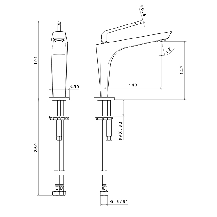 Newform O'Rama Смеситель для раковины, 1 отв., цвет: titanium satin