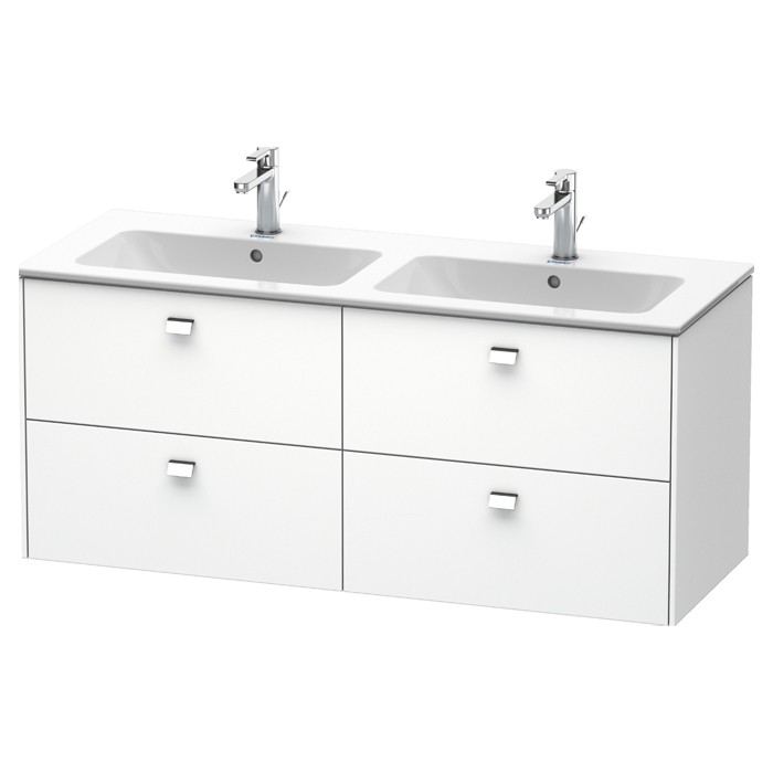 Duravit  Brioso Тумба подвесная 129x47.9х55.3см, с раковиной, с 4 выдвижными ящиками, цвет: белый матовый