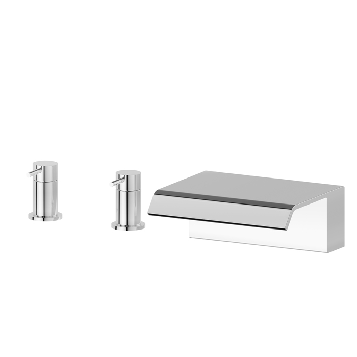 Newform Cascate Смеситель на борт ванны, излив водопад, цвет: хром