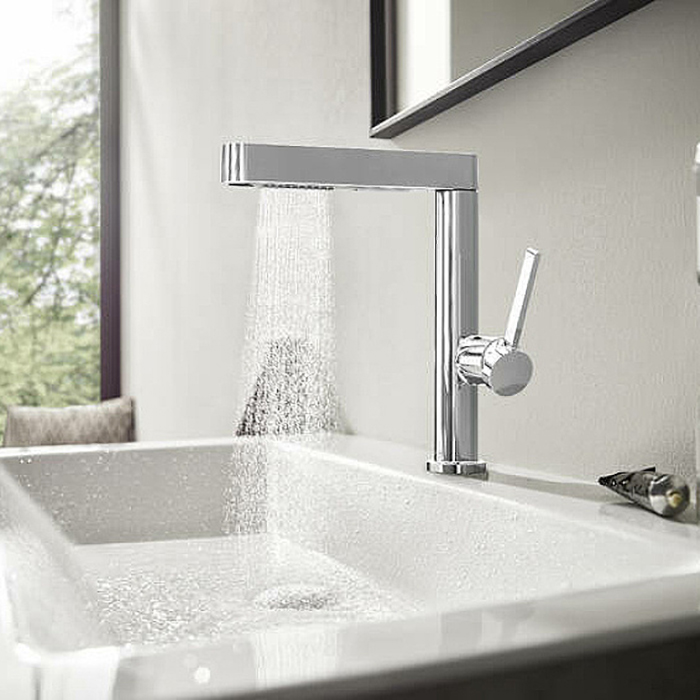 Hansgrohe Finoris Смеситель для раковины, 1 отв., с донным клапаном Push-Open, цвет: хром