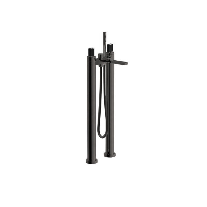 Fantini Venezia In Смеситель для ванны, напольный, излив: 21.5 см, цвет: Matt Gun Metal PVD