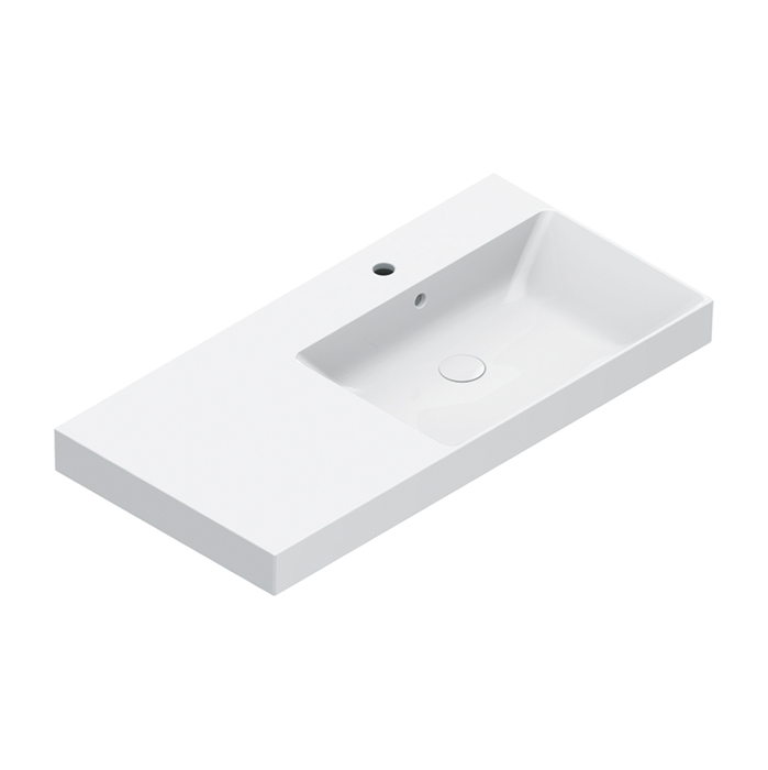 Catalano Zero Раковина 100x50см чаша справа, с 1 отв., цвет: белый глянцевый