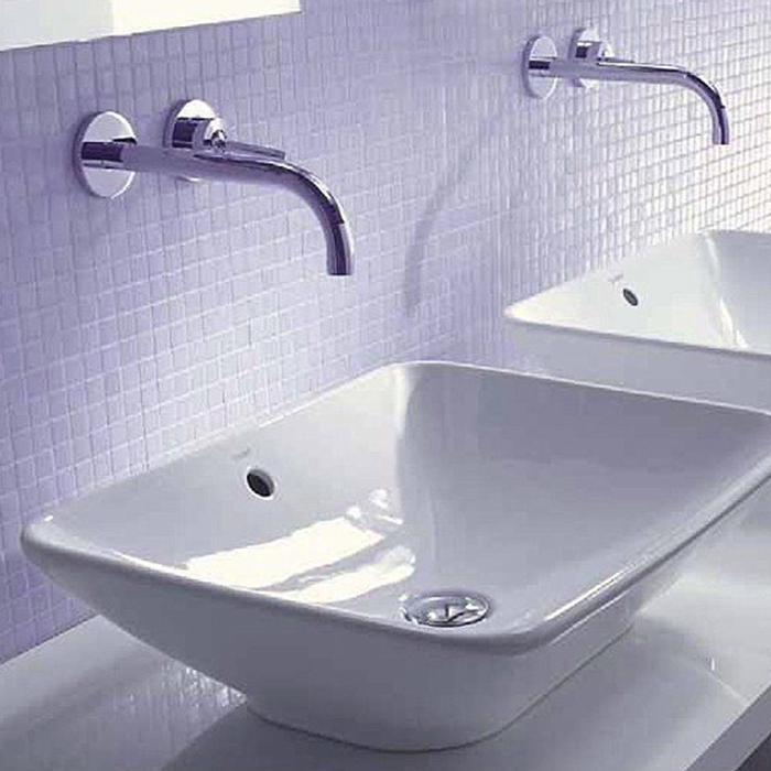 Duravit Starck 3 Раковина накладная, 55х42см., с переливом, с креплениями, цвет: белый