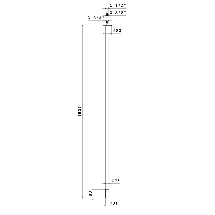 Newform Sensitive Излив для раковины, потолочный, длина 1525 мм, цвет: черный матовый