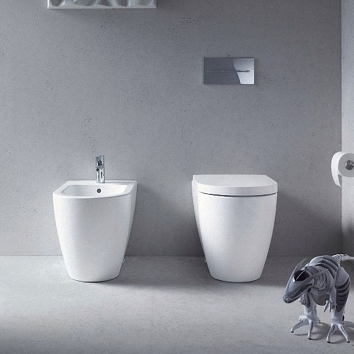 Duravit Me by Starck Биде напольное 37х60см., приставное, 1 отв., с креплением, цвет: белый