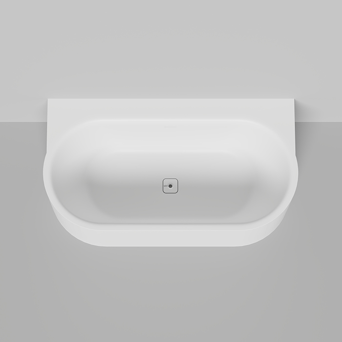 Salini Perla W Ванна пристенная 170x90см, материал S-Stone, цвет: белый матовый