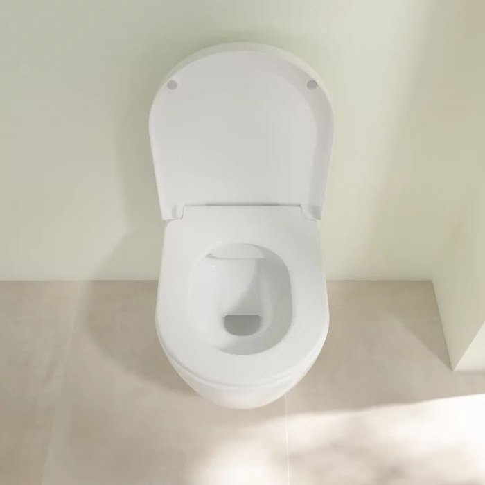 Villeroy&Boch Avento Комплект унитаз-подвесной 37x53см, сиденье QuickRelease, SoftClose, цвет: альпийский белый