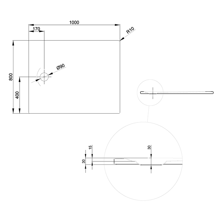 BetteUltra Space Поддон ультратонкий 100x80см, цвет: Salvia