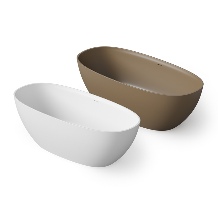 Dea Design Edge Ванна 140x72x56см., отдельностоящая, Solid Surface, цвет: White №18