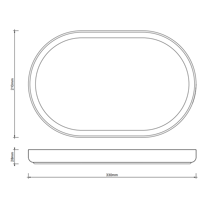 Decor Walther OF.LINE TAB M Поднос, настольный, цвет: Shell