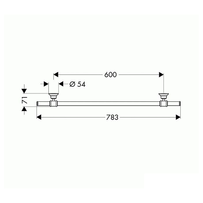 Axor Montreux ​Полотенцедержатель, ​60см, подвесной, цвет: полированное золото