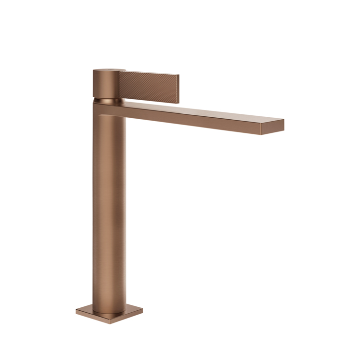 Gessi Inverso Diamantato Смеситель для раковины, 1 отв., с донным клапаном "Stop&Go", цвет: Copper Brushed PVD