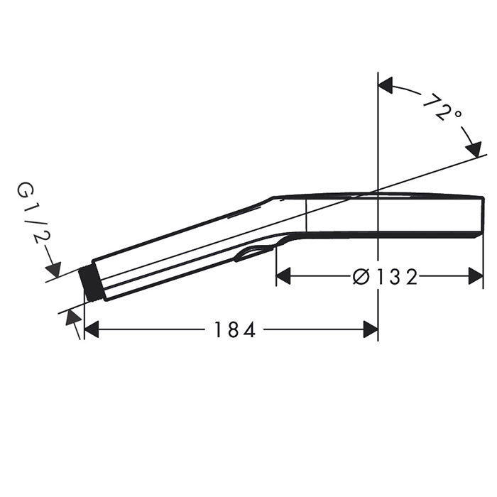 Hansgrohe Rainfinity Ручной душ , лейка 130мм, 3jet, ½;, цвет: белый матовый