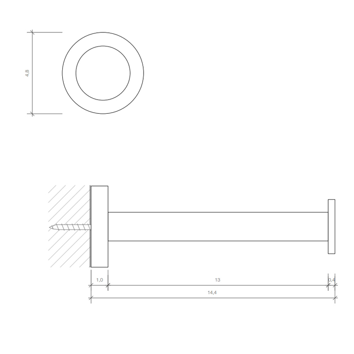 Decor Walther Basic ERH Держатель запасного рулона подвесной, цвет: хром