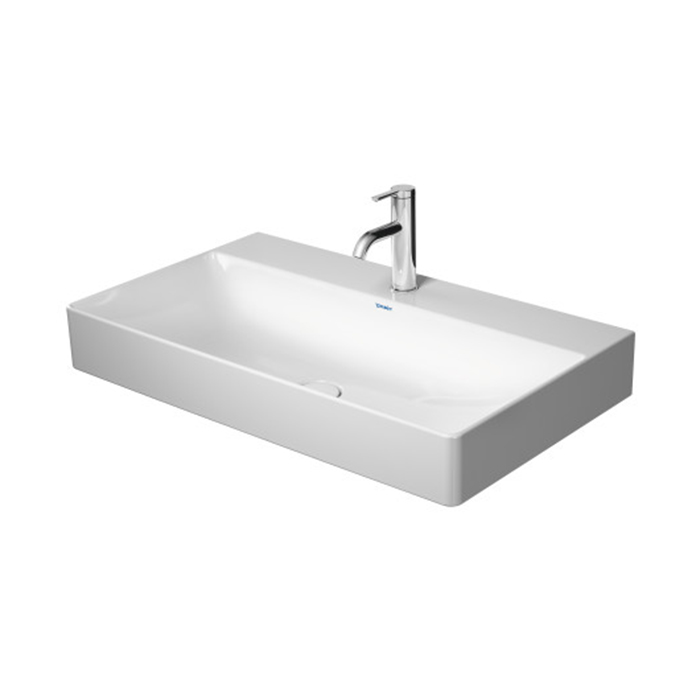 Duravit DuraSquare Раковина накладная 80x47см., с 1 отв., без перелива, с керамической крышкой, с креплениями, цвет: белый