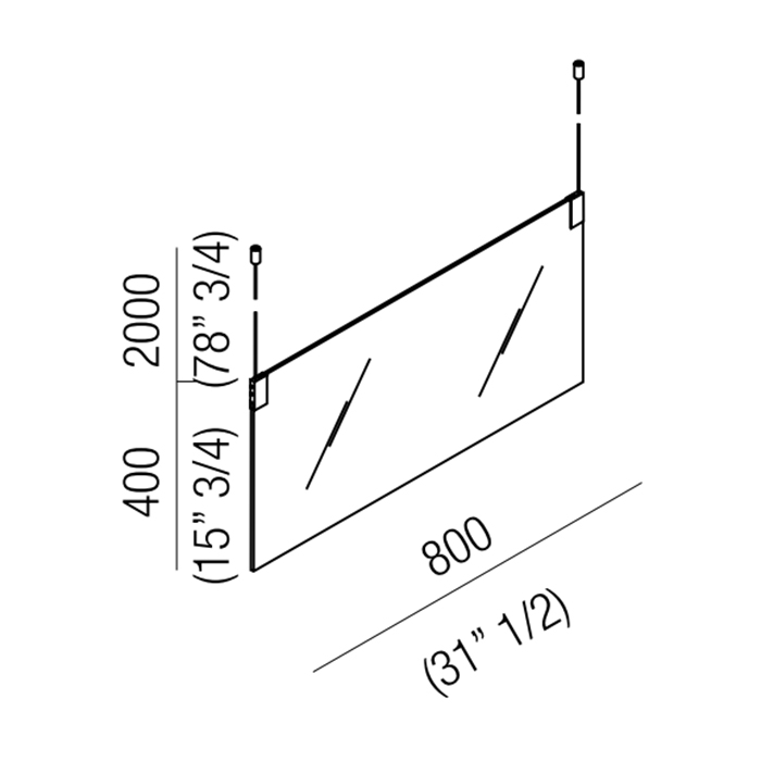 Agape Insegna Зеркало двухстороннее 80x40 см, цвет: хром