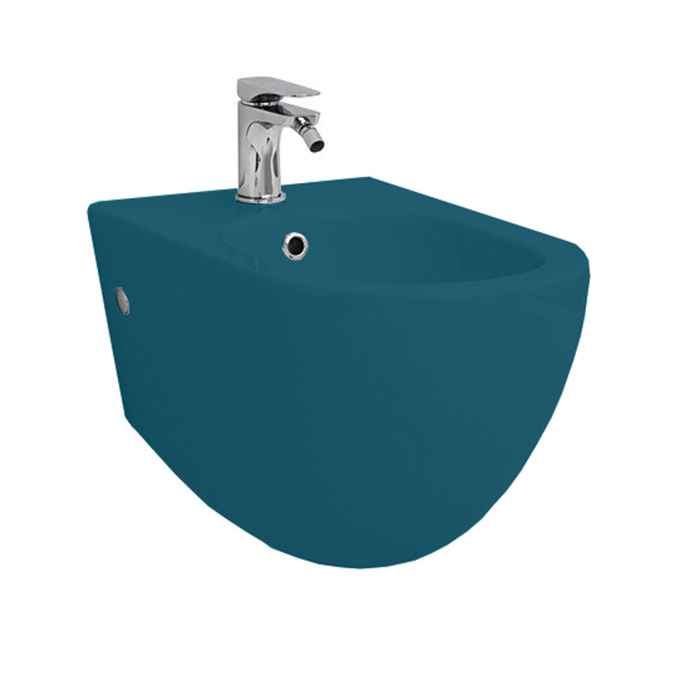 Artceram File 2.0 Биде подвесное 36х52 см, с 1 отв., с креплениями, цвет: verde petrolio