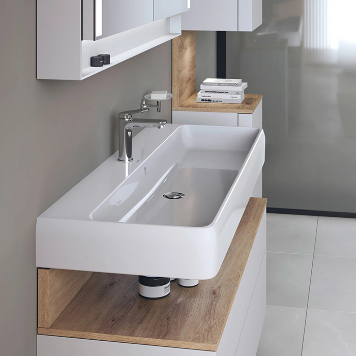 Duravit Qatego Раковина 120х47х12.5см., накладная/подвесная, 1 отв., цвет: белый