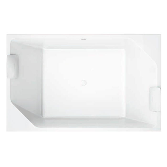 Jacuzzi Onira Ванна встраиваемая 190x120x60см, без отв., в комплекте 2 подушки, цвет: белый глянцевый