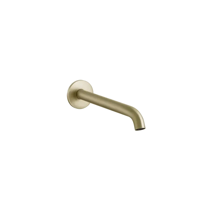 GESSI 316 Настенный излив 20см на 1/2”, комбинируемый с удаленным управлением (не входит в комплект), цвет: Brushed Brass PVD