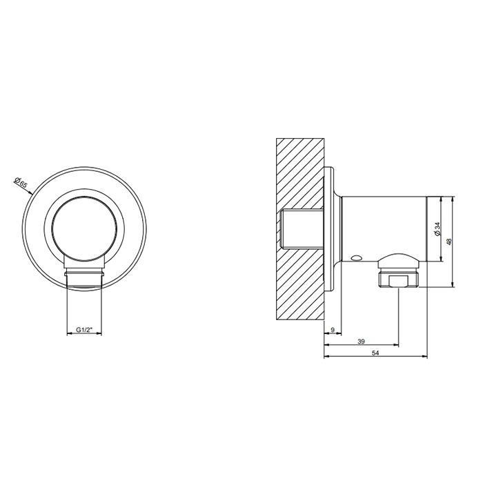 Gessi Inciso Вывод воды на 1/2". цвет: золото