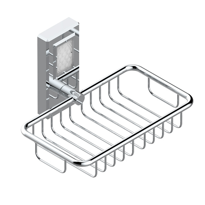 THG Métropolis cristal clair Мыльница-корзина металлическая 160х95мм., подвесная, цвет: хром