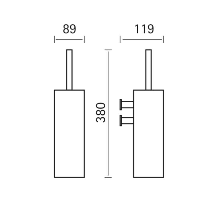Cisal Xion Туалетный ёршик, подвесной, цвет: нержавеющая сталь