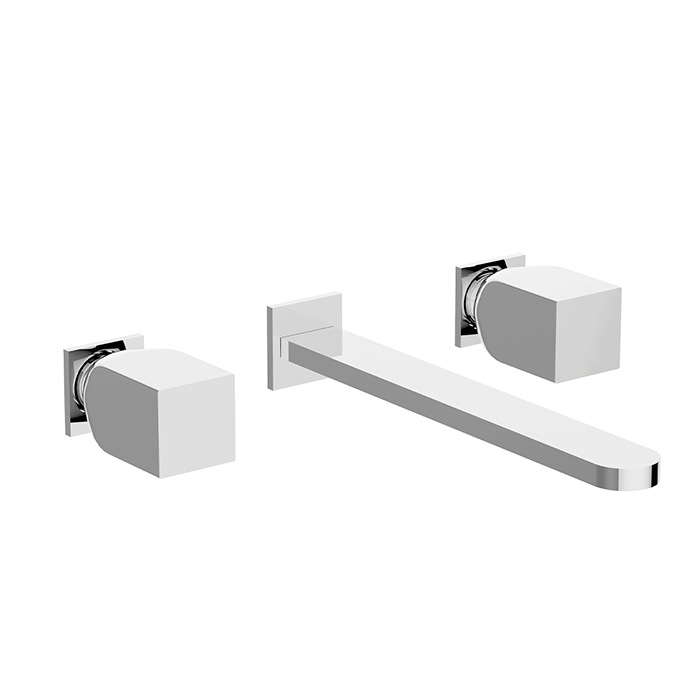 Cisal Hi-rise Смеситель для раковины, встраиваемый, двухвентильный, внешняя часть, цвет: хром