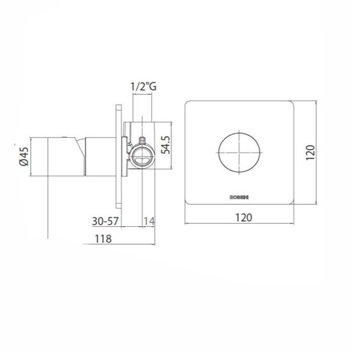 Bossini Oki Смеситель для душа на 1 выход , цвет: хром 