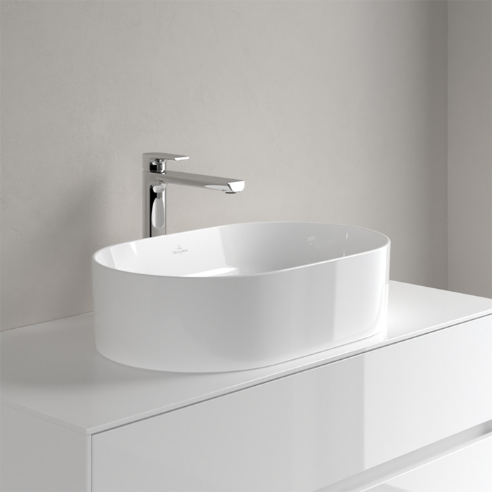 Villeroy&Boch Collaro Раковина накладная, 56x36х14.5см., без отв., цвет: альпийский белый