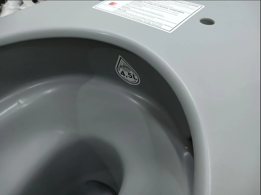 Simas Vignoni Унитаз подвесной 56х36,5см., безободковый, смыв TORNADO (green vertigo), цвет: cemento matt