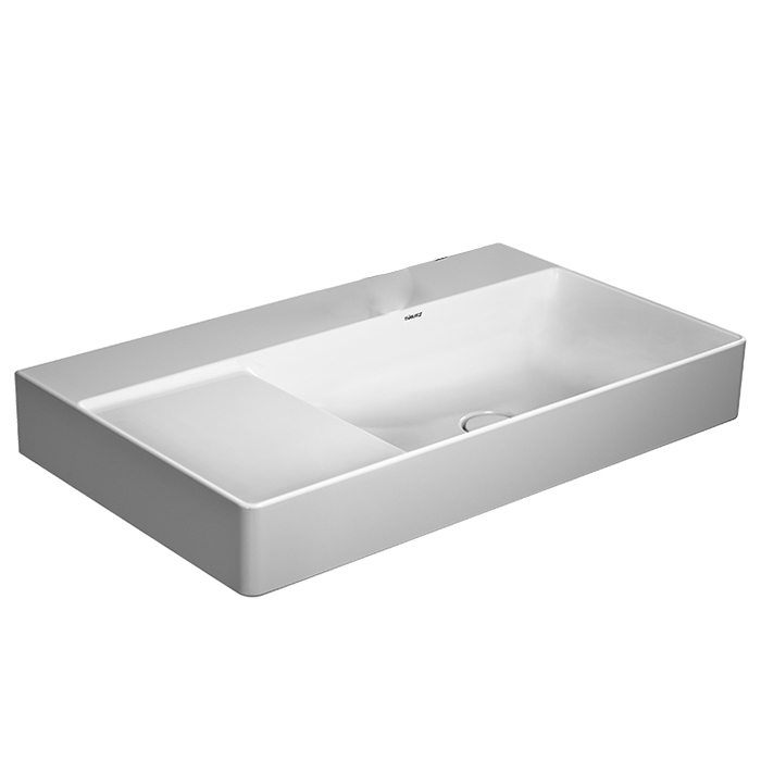 Duravit DuraSquare Раковина подвесная 80х47см, Dx, с отметками на 2 отв., без перелива, с крепежом, цвет: белый