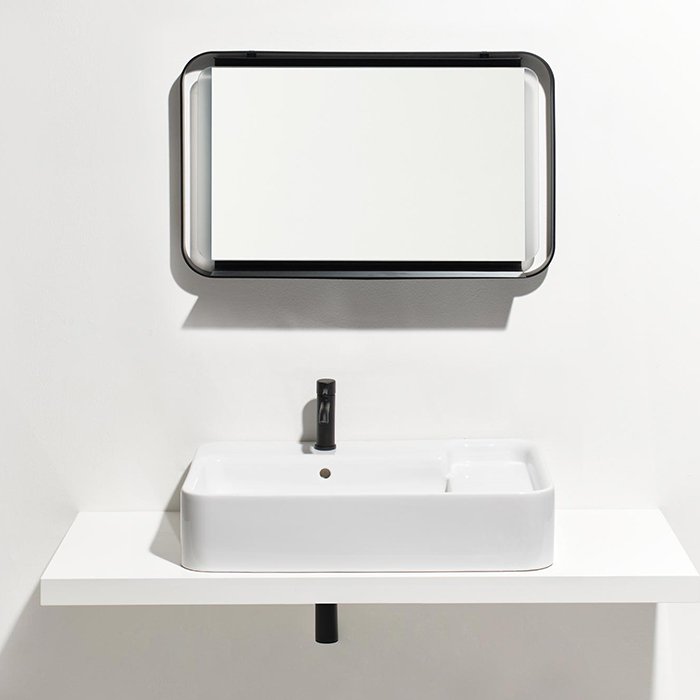 Simas Hop Раковина чаша подвесная 80x50xh18 см, без отв. для смесителя, цвет: белый